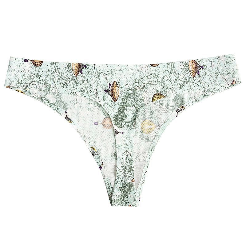 Lady Print Lovely Panties Women Cotton Seamless Underwear for Female Sexy Low Ries G-String Thongs Comfort Briefs Lingerie