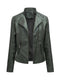 Autumn Winter Pu Faux Leather Jackets Women Long Sleeve Zipper Slim Motor Biker Leather Coat Female Outwear Tops