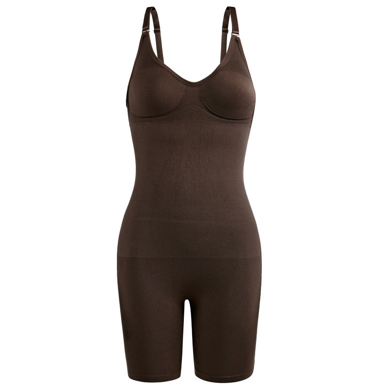 Seamless Women Bodysuit Butt Lifter Shapewear Waist Trainer Body Shaper Strappy-Back Chest Enhancing Corrective Underwear Corset