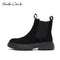 Smile Circle Ankle Boots Suede Leather women Flat platform Short Boots Ladies shoes fashion Autumn winter boots