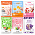 PUTIMI 6packs Exfoliating Foot Mask Feet Peeling Mask Spa Socks Smooth Dead Skin Remover Moisturizing Whitening Foot Mask