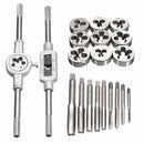 8/12/20Pcs Metric Hand Tap and Die Set M3-M12 Screw Thread Plugs Straight Taper Reamer Tools