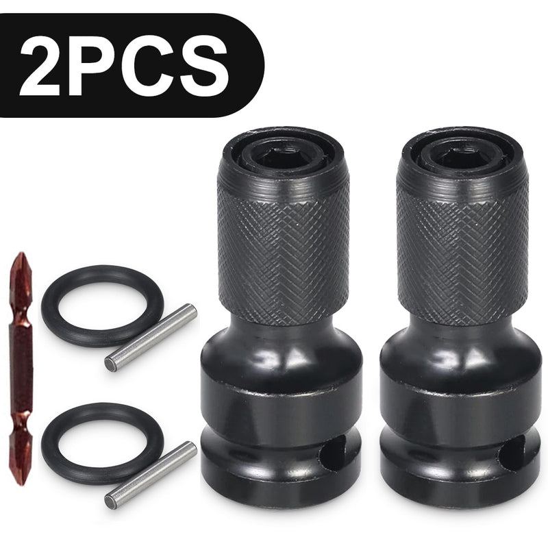 1/2 Inch Square To 1/4 Inch Hex Ratchet Socket Impact Wrench Socket Set Adapter Spanner Drive Converter Quick Release Tool