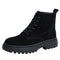 Chelsea Boots Chunky Boots Women Winter Shoes Cow Suede  Ankle Boots Black Female Autumn Fashion Platform Booties