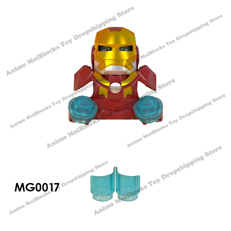 XP193 D009 WM718 Mark suit Disney anime movie figurine dolls mini plastic action toy figures Assemble blocks Christmas gifts