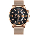 2022 Watches Mens Fashion Calendar Watch Men Business Stainless Steel Mesh Belt Quartz Wrist Watch Male Clock relogio masculino