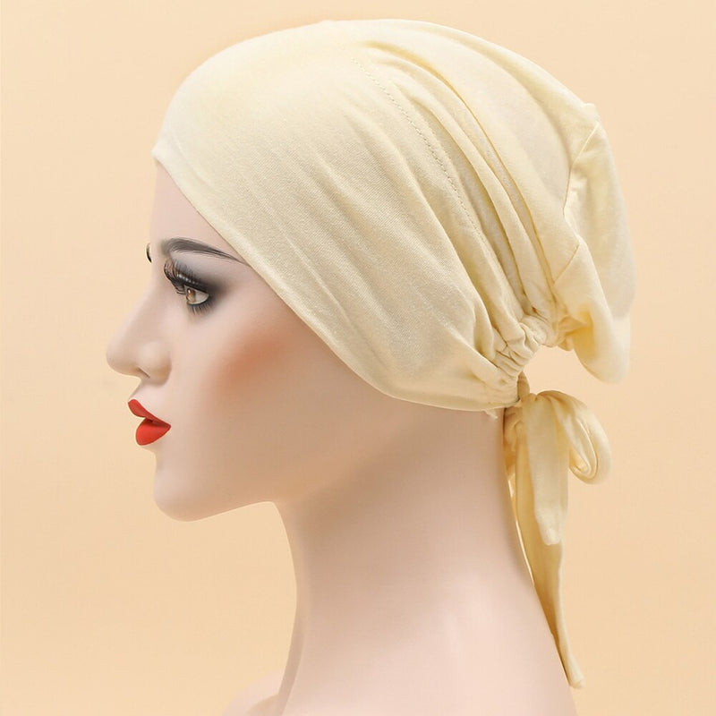 Modal New Soft Under Cap Inner Hijab Cap Stretchy Muslim Women Bandage Underscarf Bonnet Islamic Turban Headband Adjustable