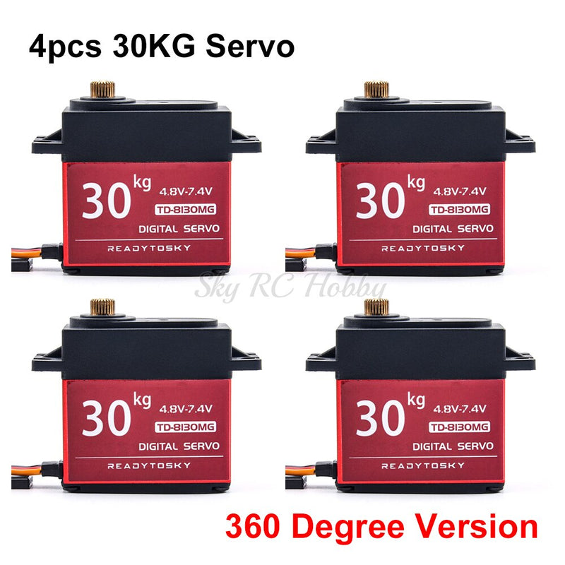 Waterproof 20KG 25KG 30kg 35kg 40KG 60KG Servos 180 270 360 Degree Large Torque Digital Servo Metal Gears 25T Arm For RC Car