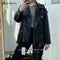 CHICLAZA Women 2022 Spring Fashion Black Faux Leather Jacket Ladies Casual Zipper Biker Coat Female Autumn Loose Couple Outwear