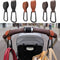 1/2pcs PU Leather Baby Bag Stroller Hook Pram Rotate 360 Degree Rotatable Cart Organizer Pram Hook Stroller Accessories