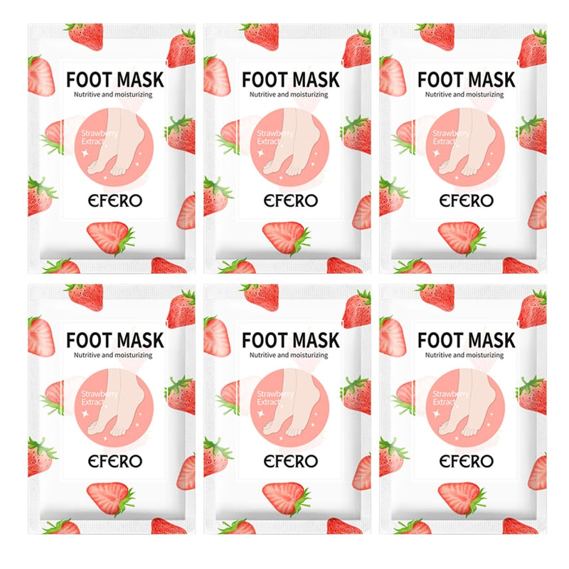 PUTIMI 6packs Exfoliating Foot Mask Feet Peeling Mask Spa Socks Smooth Dead Skin Remover Moisturizing Whitening Foot Mask