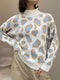 Winter Women's Sweater 2022 Leopard Print Animal Basic White Turtleneck Oversize Jumper Vintage Warm Knitted Sweaters for Women