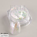 Crystal Fire Opal Flakes Nail Sequins Purple Holographic Glitter DIY Chrome Powder for Spring Nails Manicure Paillettes GL1857