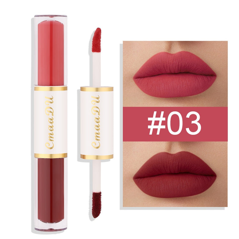 5 In 1 Matte Lipstick Kit Combo Strip Velvet Sexy Red Lip Tint Non-stick Cup Lip Gloss Lip Oil Makeup Lips Cosmetic Set