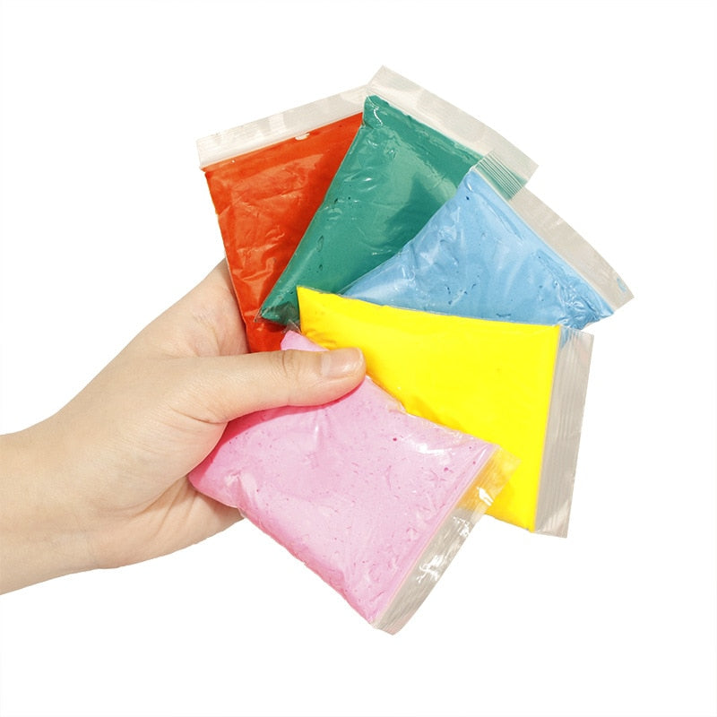 Baby Hand and Footprint Mud Soft Clay Fluffy Material DIY Handprint Footprint Fingerprint Anti-stress Children's Toys