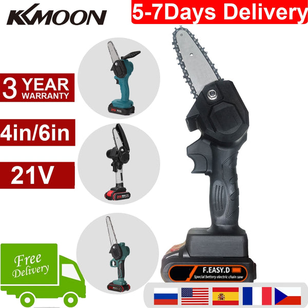 Portable Electric Pruning Saw Rechargeable Small Electric Saws Woodworking One-handed Electric Saw Garden Logging Mini Chain Saw