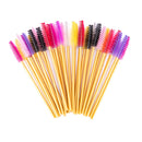 zwellbe Good Quality Disposable 50 Pcs/Pack Crystal Eyelash Makeup Brushes Eyebrow Brush Mascara Wands Eyelash Extension Tool