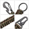 Outdoor Keychain Ring Camping Carabiner Military Paracord Cord Rope Camping Survival Kit Emergency Knot Bottle Opener Tools