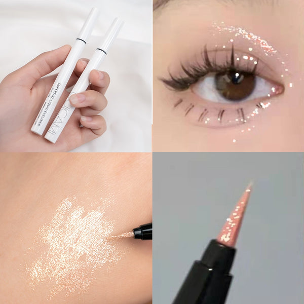 Shimmer Highlighter Pencil Smooth long lasting Waterproof Diamond Champagne Gold Pink Brighten Eye Shadow &amp; Liner Silkworm Pen