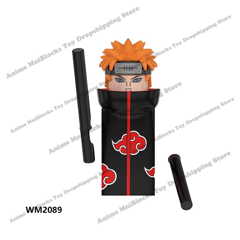 WM6109 Naruto blocks anime Sasuke Kakashi Madara Zetsu Might Guy Rock Lee mini action toy figures Assemble bricks toys kid gifts