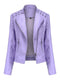 Autumn Winter Pu Faux Leather Jackets Women Long Sleeve Zipper Slim Motor Biker Leather Coat Female Outwear Tops
