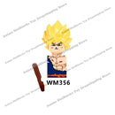 KT1007 KT1009 KT1011 KT1020 KF6142 Dragon Ball Z Goku Vegeta Trunks Kuririn Mini Action toy Figures Kids Assemble dolls Gifts