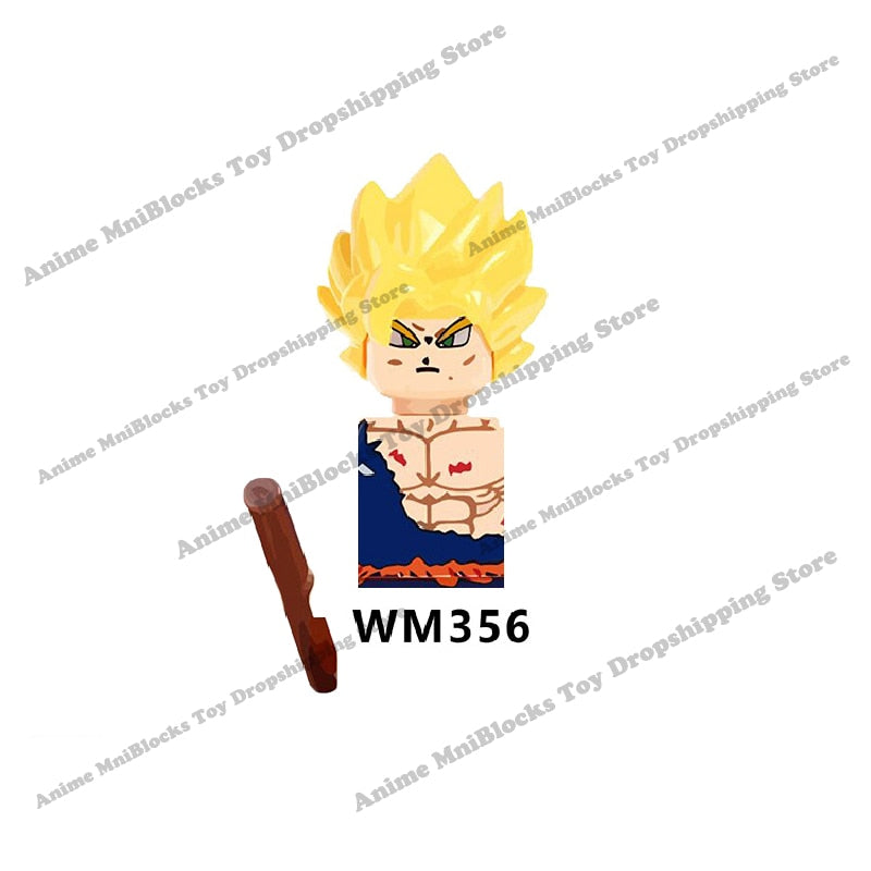 KT1007 KT1009 KT1011 KT1020 KF6142 Dragon Ball Z Goku Vegeta Trunks Kuririn Mini Action toy Figures Kids Assemble dolls Gifts
