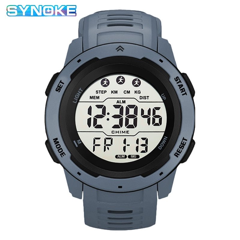 Reloj Hombre Outdoor Digital Watches Sport LED Men Big Dial Round Watch Luminous Casual Clock Multifunction Wrist Stopwatch 2022