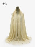 Pleated Plain Hijab Scarf Muslim Women Cotton Crinkle Headband Veil Scarves 2021 Fashion Islamic Headscarf Head Wraps Turban