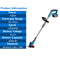 Electric Folding Lawn Mower Cordless Lawn Trimmer with 2 Lithium Batteries 8 Accessories Adjustable Handheld Power Tools