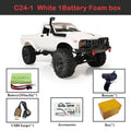 WPL C24-1 Full Scale RC Car 1:16 2.4G 4WD Rock Crawler Electric Buggy Climbing Truck LED Light On-road 1/16 For Kids Gifts Toys