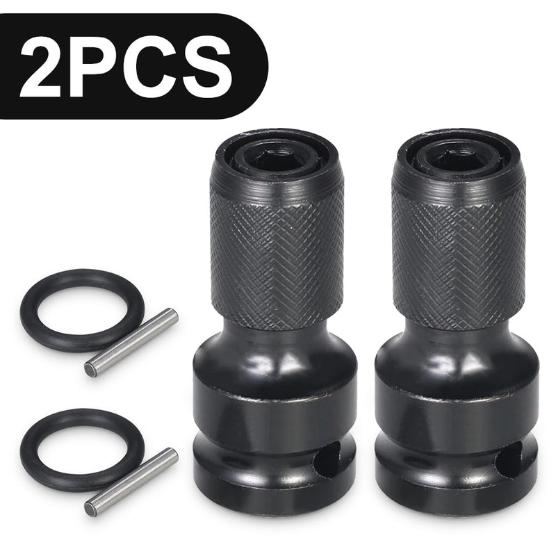 1/2 Inch Square To 1/4 Inch Hex Ratchet Socket Impact Wrench Socket Set Adapter Spanner Drive Converter Quick Release Tool