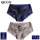 2pcs/lot QUCO Brand sexy Women Underwear High Quality Women Panties Seamless Underwear Solid  Lingerie underwear women