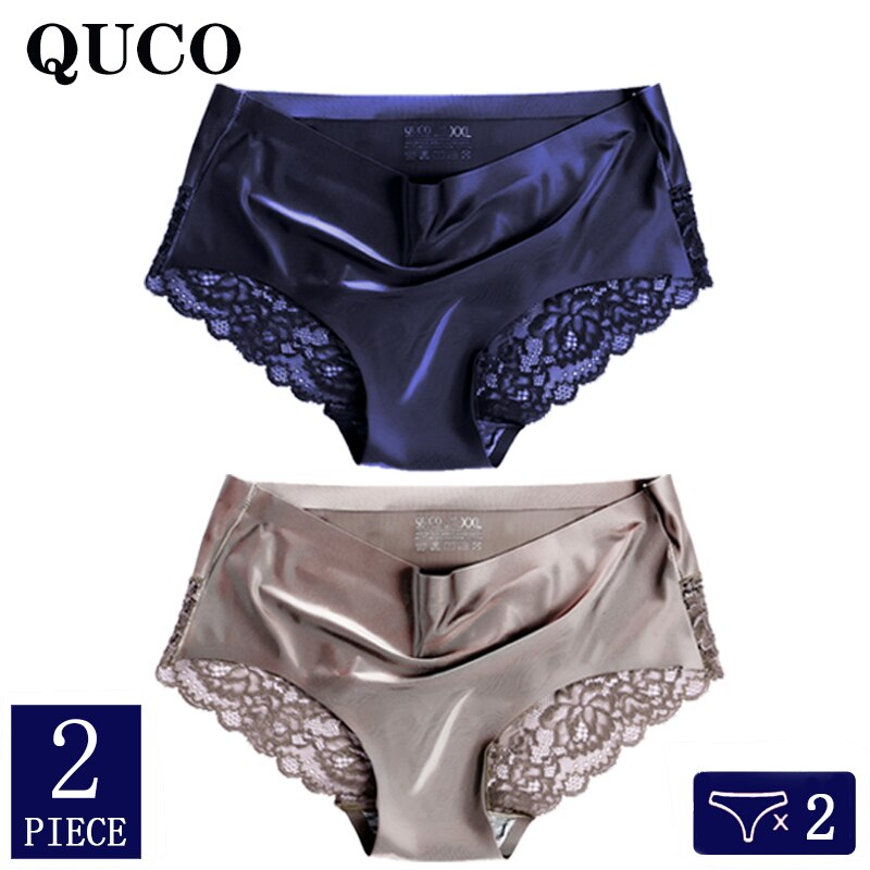 2pcs/lot QUCO Brand sexy Women Underwear High Quality Women Panties Seamless Underwear Solid  Lingerie underwear women