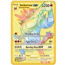 Newest Pokemon Vmax V GX EX Shiny Gold Metal Card PV French Game Tag Team Fighting Ordering Series Child Christmas Gift