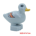 Big Building Block Accessories Chicken Duck Dog Cat Bird Cattle Sheep Zebra Rhinoceros Insect Zoo Series DIY Duploes Toy Gift