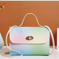 2022 new Lingge fashion embossed hand messenger small square bag handbags  purses and handbags  bags for women