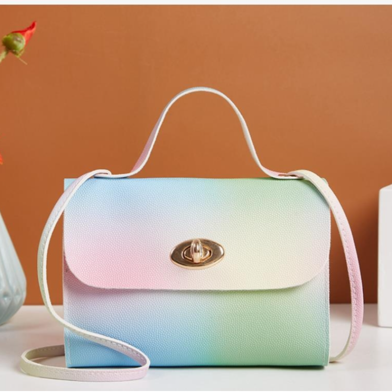 2022 new Lingge fashion embossed hand messenger small square bag handbags  purses and handbags  bags for women