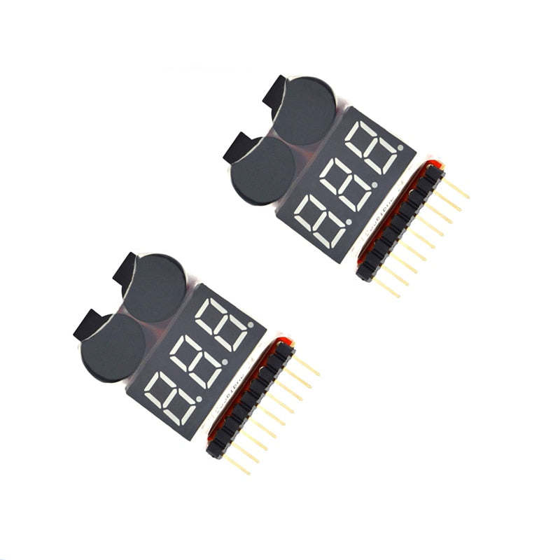 1pcs or 4pcs Hot Sell 2s 2s 3s 4s 5s 6s 7s 8S 1-8S LED Low Voltage Buzzer Alarm Lipo Voltage Indicator Checker Tester Wholesale
