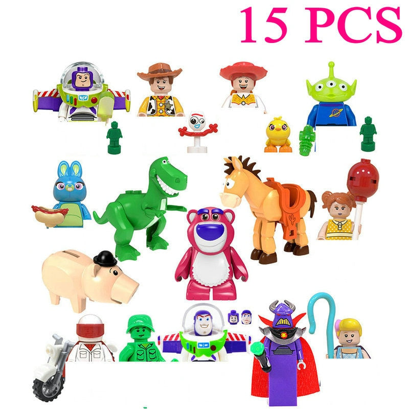 Disney 4cm Children Anime figure Building Blocks Kid Gift Toy Model Mini City Movies Characters Figurine Compatible With Lego