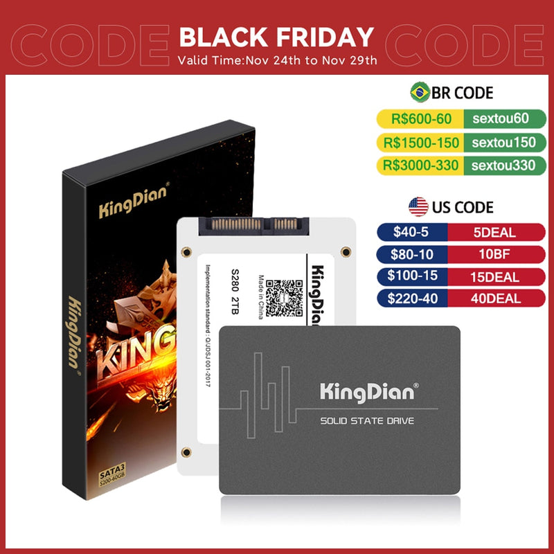 KingDian SSD HDD 2.5&#39;&#39; 120GB 240GB 480GB 1TB 2TB SATAIII 128GB 256GB 512GB Internal Solid State Disk Drive For Laptop Computer