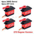 Waterproof 20KG 25KG 30kg 35kg 40KG 60KG Servos 180 270 360 Degree Large Torque Digital Servo Metal Gears 25T Arm For RC Car