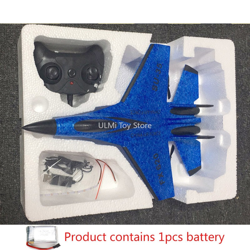 SU-35 RC Remote Control Airplane 2.4G Remote Control Fighter Hobby Plane Glider Airplane EPP Foam Toy RC Plane chargeable Batter