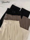 Yitimoky 2022 Fall Pants Women Korean Style Casual High Waist Korean Fashion Office Ladies Elegant Black Straight Suit Trousers