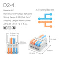 Mini Quick Wire Conductor Connector Universal Compact 2/3 Pin Splicing Push-inTerminal Block 1 in multiple out with fixing Hole