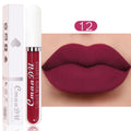 Sexy Long Lasting Velvet Matte Lip Gloss Liquid Lipstick Lip Makeup Women Beauty Red Nonstick Cup Waterproof Lip Gloss YZL2