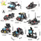 HUIQIBAO SWAT Police Station Truck Model Building Blocks City Machine Helicopter Car Figures Bricks Educational Toy For Children