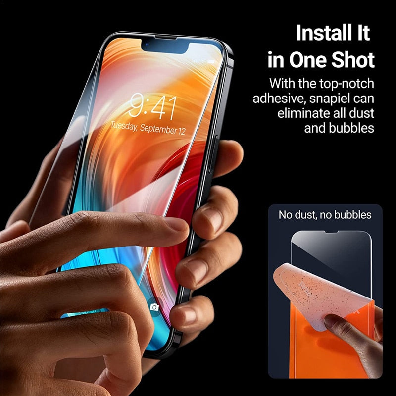 4PCS Tempered Protective Glass For iPhone 14 13 12 11 Pro Max Mini Screen Protector On iPhone 14 Plus X XR XS 7 8 6 5 SE 2 Glass