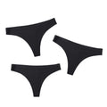 3 Pcs/Pack Ice Silk Women&#39;s Seamless Underwear Solid Low Rise Sexy Thong Ladies Sports Intimate G-string Panty S-XL