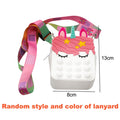 New Relieve Stress Silicone Push Bubble Stationery Storage Cute Fanny Bag Press It Decompression Coin Purse Finger Toy